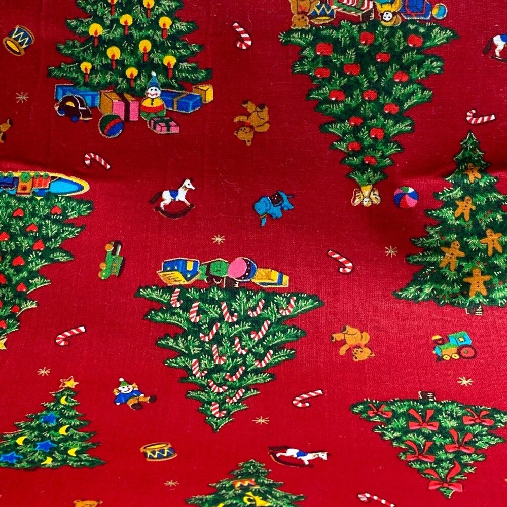 Rubbermaid Deco Tact Fabric 1993 Self Adhesive Decorative Covering Christmas VTG